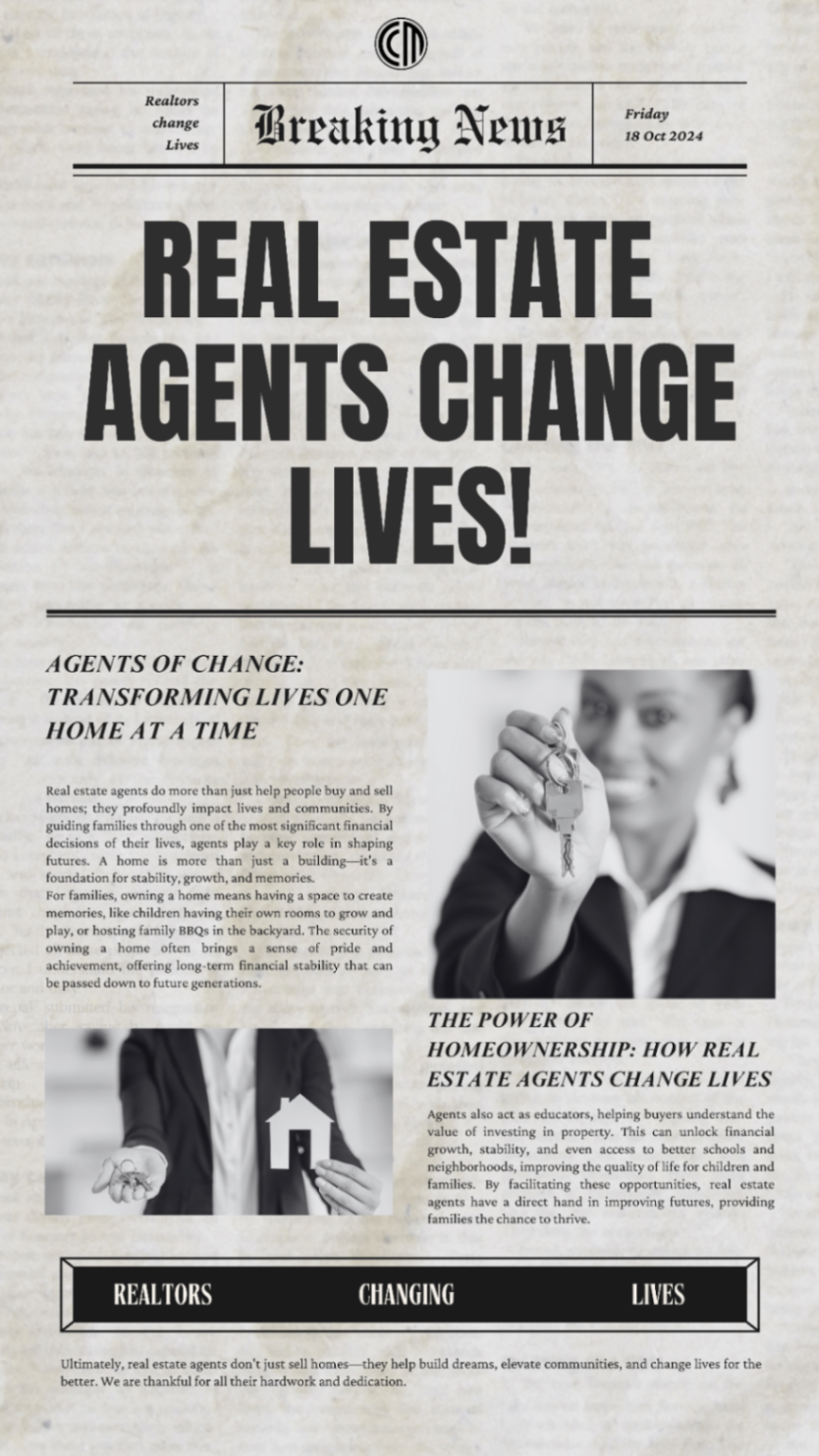 Real Estate Agents Change Lives